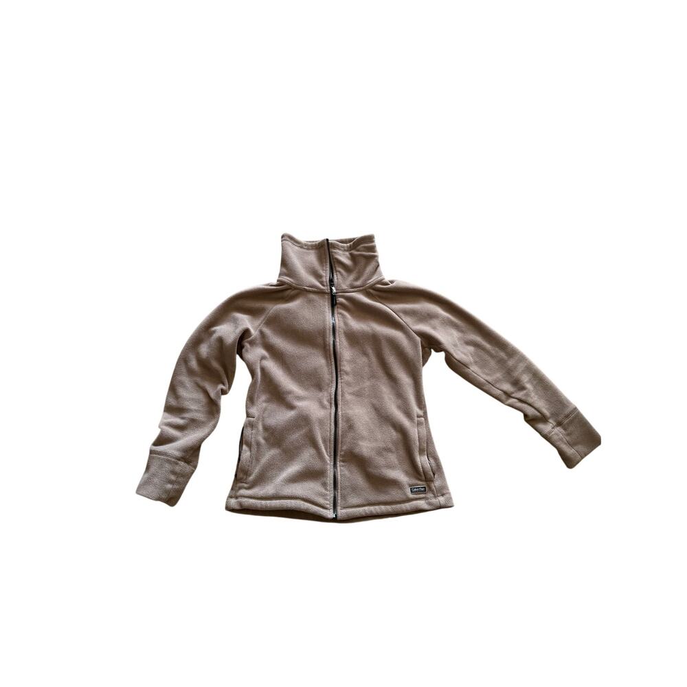 Calvin Klein Performance Women's Brown Active Tech Fleece Mock-Neck Jacket Sz s
